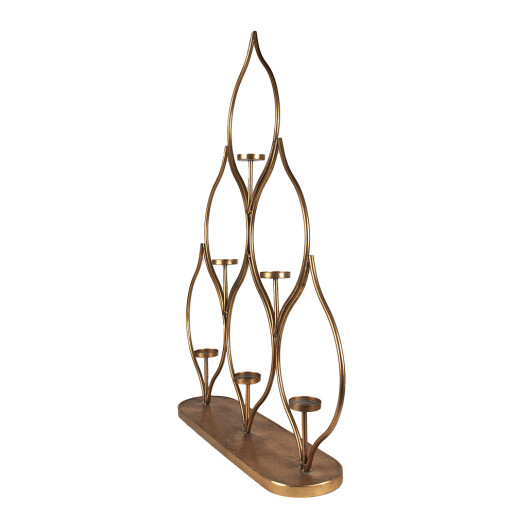 Suport lumanari metal cupru 61x13x76 cm