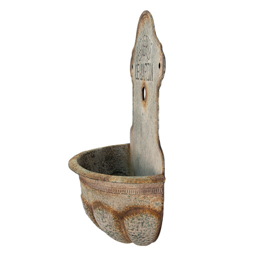Ghiveci flori metal gri antichizat 46x24x69 cm
