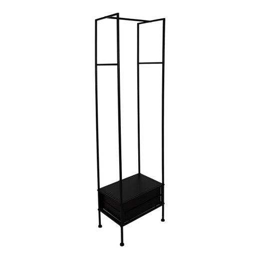 Suport haine fier negru 48x30x170 cm
