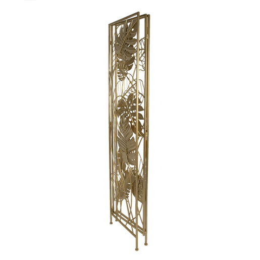 Paravan decorativ fier auriu 124x2x181 cm