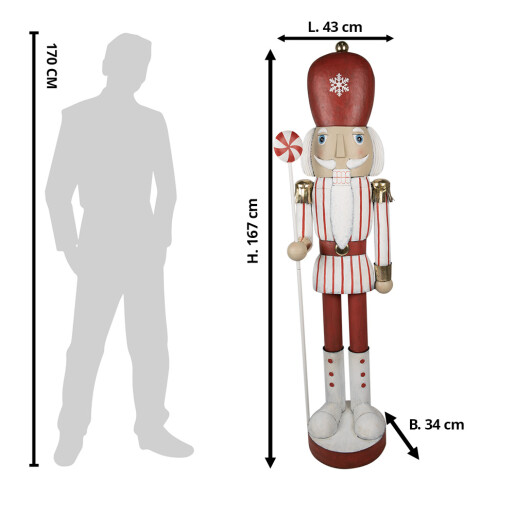 Figurina metal Spargatorul de Nuci 43x34x167 cm