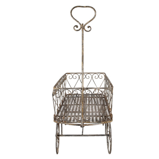 Suport ghivece flori fier maro gri 76x32x88 cm
