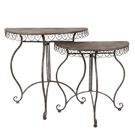 Set 2 console fier maro 76x38x75 cm, 64x32x65 cm