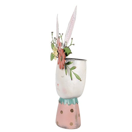 Ghiveci flori fier Iepuras metal 29x19x62 cm