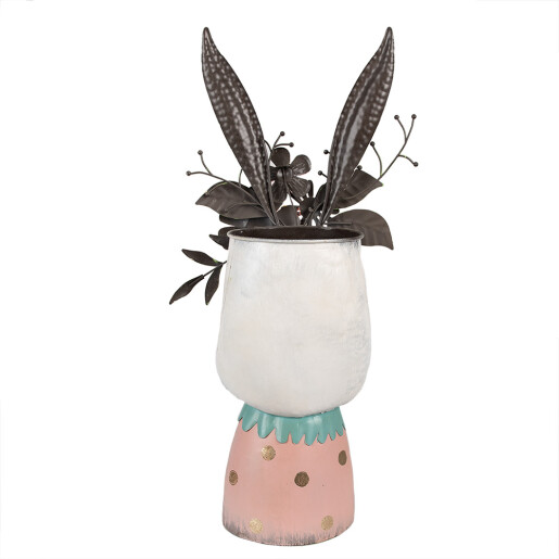 Ghiveci flori fier Iepuras metal 29x19x62 cm