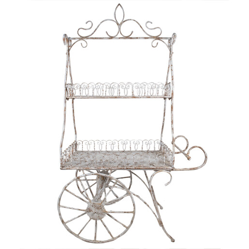 Carucior candy bar fier alb maro 131x79x220 cm