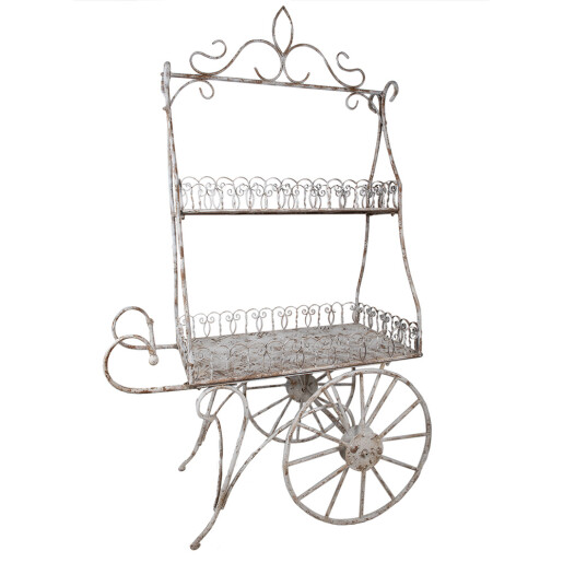 Carucior candy bar fier alb maro 131x79x220 cm