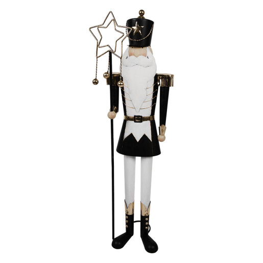 Figurina Spargatorul de Nuci fier alb negru 30x23x103 cm