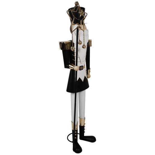 Figurina Spargatorul de Nuci fier alb negru 30x23x103 cm
