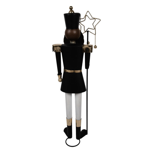 Figurina Spargatorul de Nuci fier alb negru 30x23x103 cm