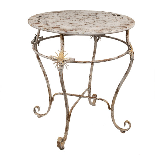 Masa fier alb maro vintage 69x76 cm