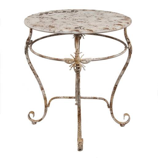 Masa fier alb maro vintage 69x76 cm