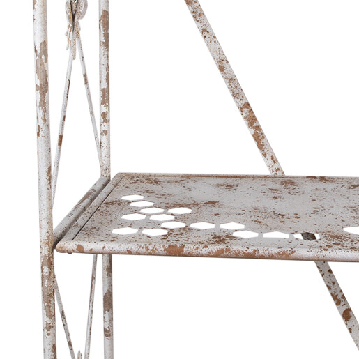 Raft fier alb maro vintage 76x47x177 cm