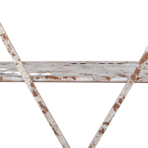 Raft fier alb maro vintage 76x47x177 cm