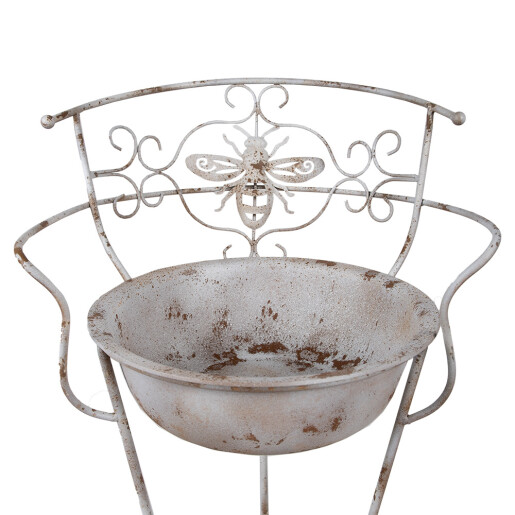 Lavoar decorativ fier alb maro 48x42x108 cm