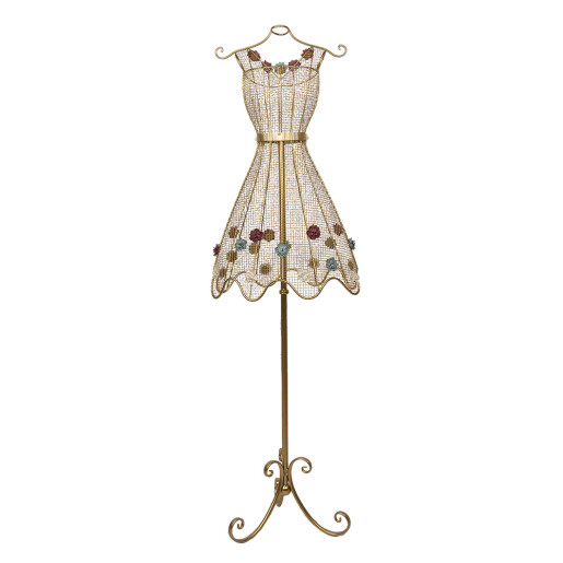 Manechin decorativ metal auriu maro 42x28x151 cm