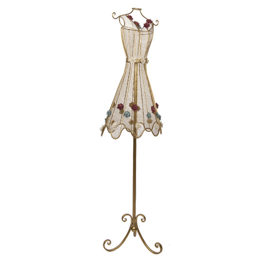 Manechin decorativ metal auriu maro 42x28x151 cm