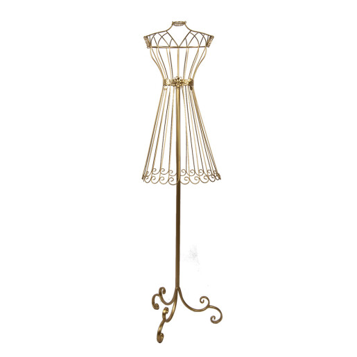 Manechin decorativ metal auriu 42x36x142 cm