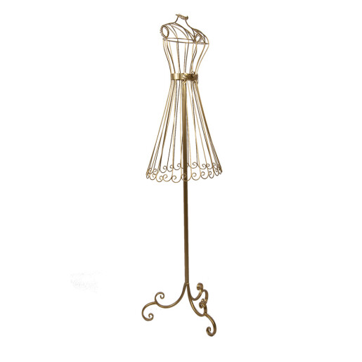 Manechin decorativ metal auriu 42x36x142 cm
