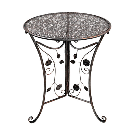 Set mobilier gradina fier maro 60x70 cm, 40x40x94 cm (2)