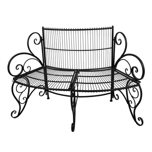 Banca gradina fier negru 134x54x92 cm