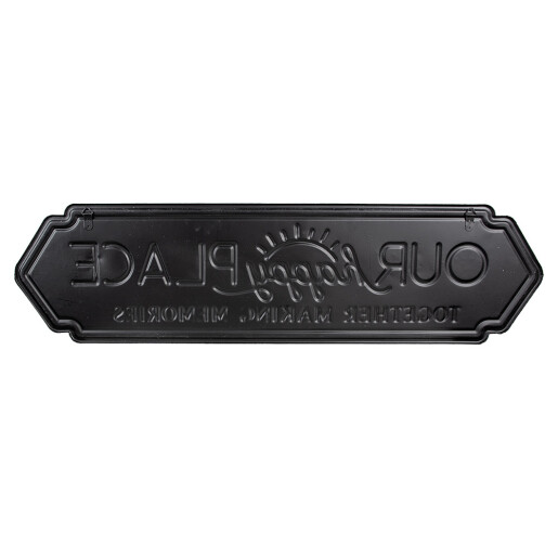 Decoratiune perete metal alb negru 76x1x24 cm