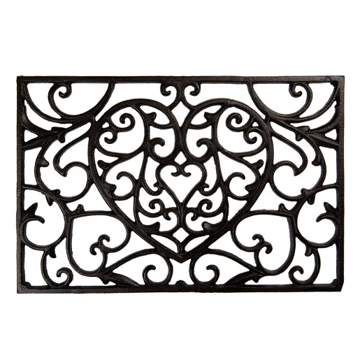 Covoras intrare casa metal maro 59x39x2 cm