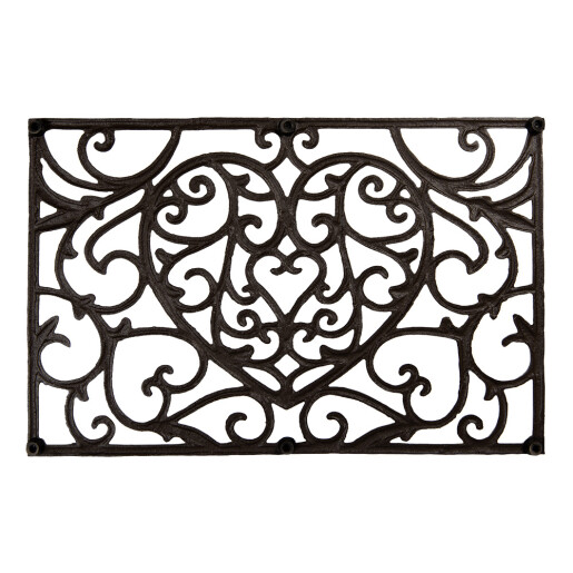 Covoras intrare casa metal maro 59x39x2 cm