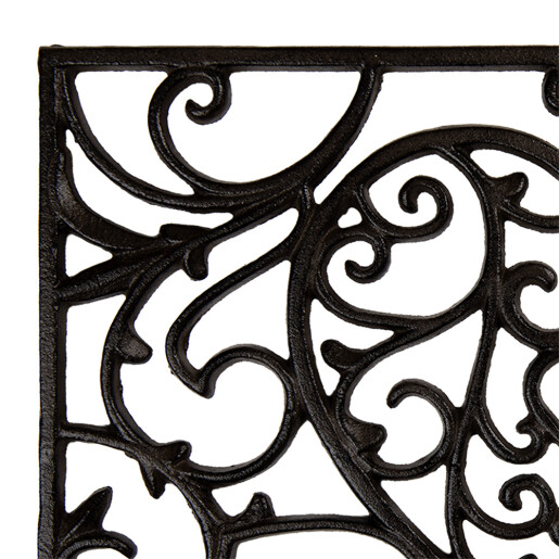 Covoras intrare casa metal maro 59x39x2 cm