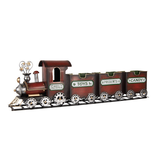Trenulet decor Craciun metal multicolor 95x19x28 cm
