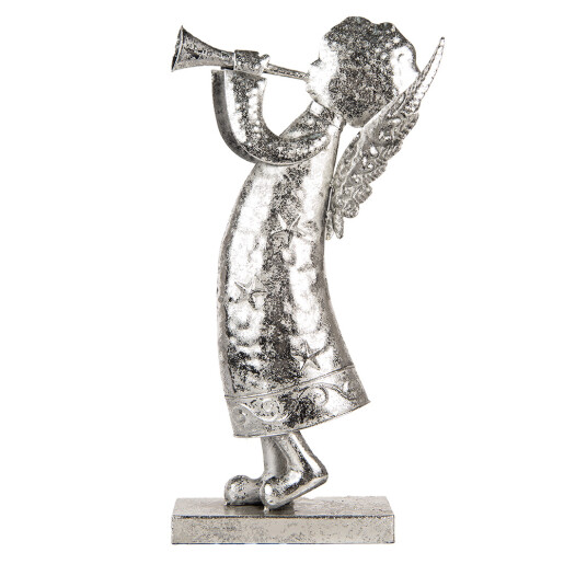 Figurina Inger metal argintiu 30x15x50 cm