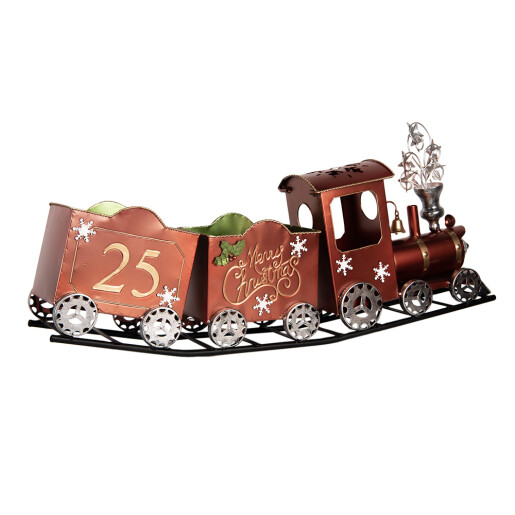 Trenulet Craciun metal multicolor 79x15x37 cm
