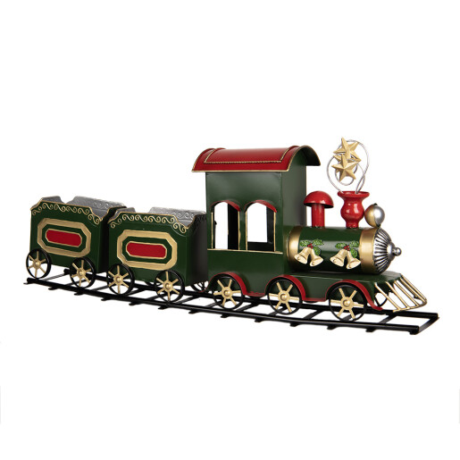 Trenulet Craciun metal multicolor 77x15x31 cm