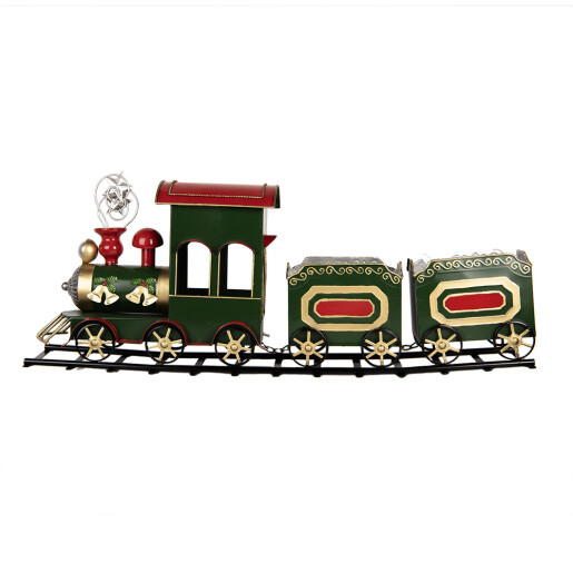 Trenulet Craciun metal multicolor 77x15x31 cm