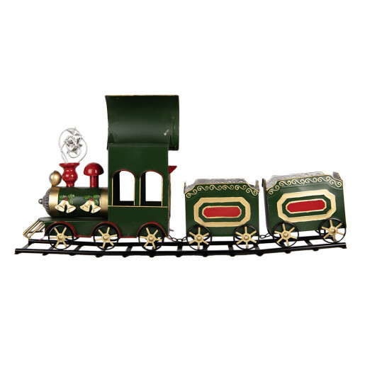 Trenulet Craciun metal multicolor 77x15x31 cm