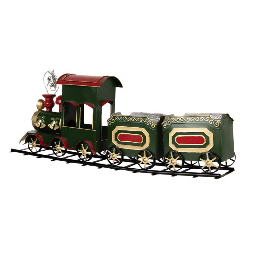 Trenulet Craciun metal multicolor 77x15x31 cm
