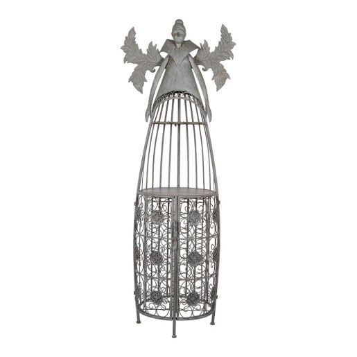 Suport sticle vin Inger metal gri 79x62x207 cm