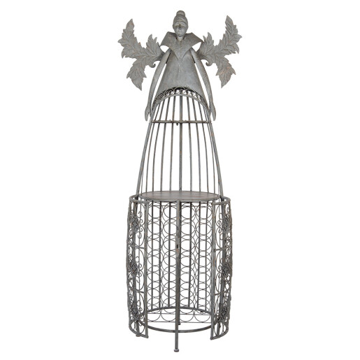 Suport sticle vin Inger metal gri 79x62x207 cm