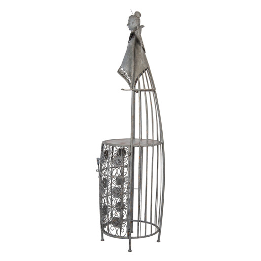 Suport sticle vin Inger metal gri 79x62x207 cm