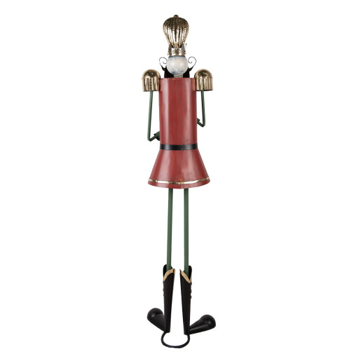 Figurina Mos Craciun metal multicolor 39x39x174 cm
