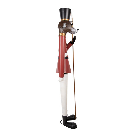 Figurina Catelus Craciun metal multicolor 50x41x189 cm