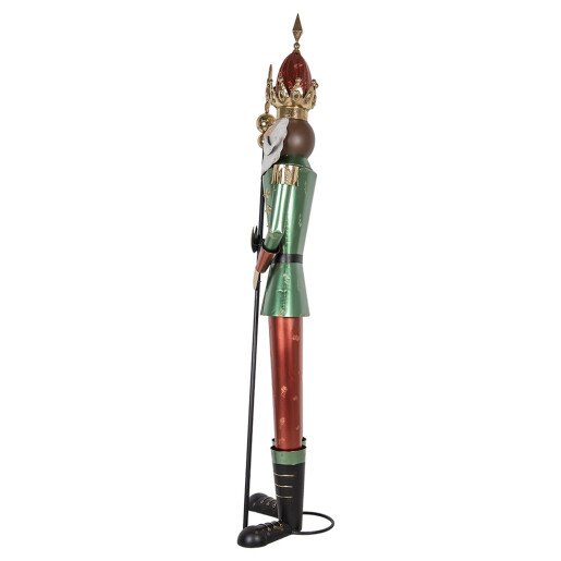 Figurina Mos Craciun metal multicolor 64x48x235 cm