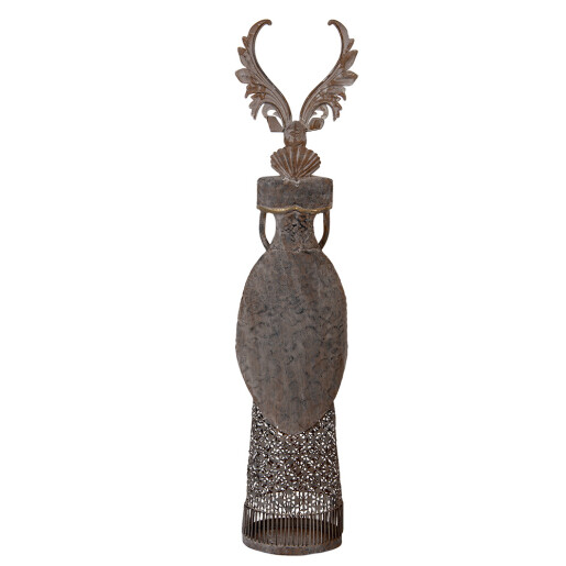 Figurina Ren metal maro 20x11x81 cm