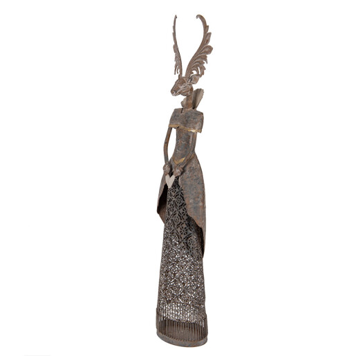 Figurina Ren metal maro 20x11x81 cm