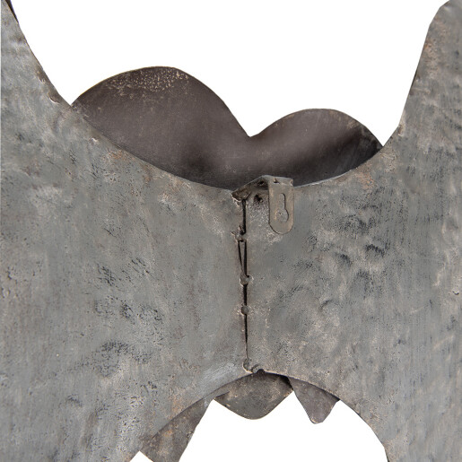 Decoratiune Aripi Inger metal gri maro 79x6x113 cm