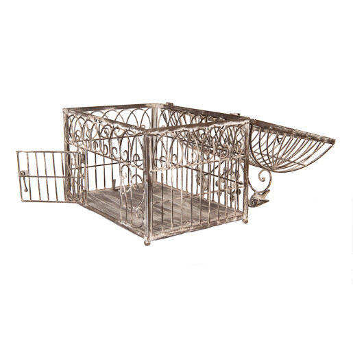 Set 2 colivii decorative metal maro 43x29x56 cm, 35x25x41 cm