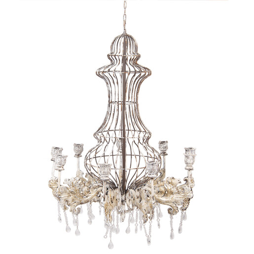 Suport lumanari metal bej vintage Ø 69x93/137 cm