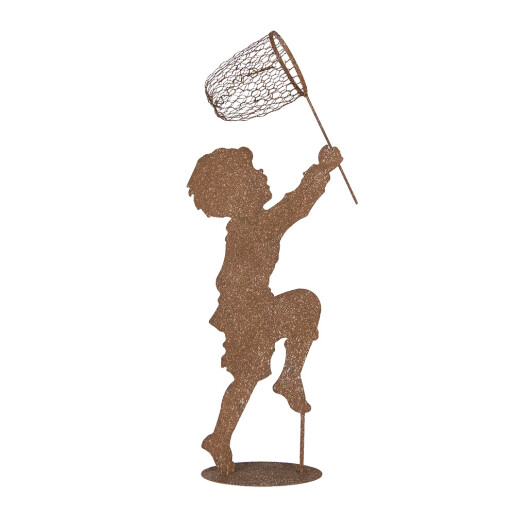 Figurina Baietel metal maro 33x13x88 cm