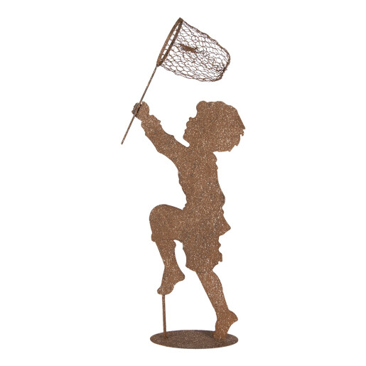 Figurina Baietel metal maro 33x13x88 cm