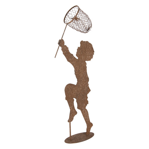 Figurina Baietel metal maro 33x13x88 cm